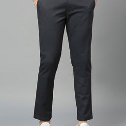 HERE&NOW Men Smart Slim Fit Regular Trousers-image-90