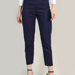 Dlanxa Women Navy Blue Trousers-picture-45