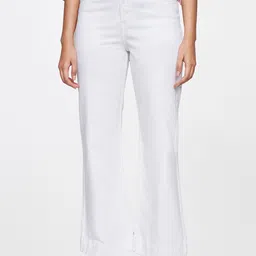 AND Women Mid-Rise Flared Fit Dark Shade Cotton Jeans-image-21