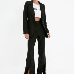 Trendyol Women Black Bootcut Trousers-image-64