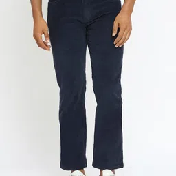 Basics Men Tapered Fit Mid-Rise Cotton Corduory Regular Trousers-image-21