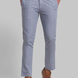 Parx Men Checked Slim Fit Mid-Rise Trousers-picture-8