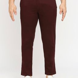 Basics Men Tapered Fit Cotton Trousers-picture-0