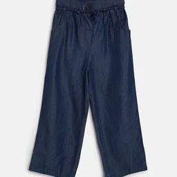 MINI KLUB Girls Easy Wash Pleated Pure Cotton Culottes Trousers-image-77