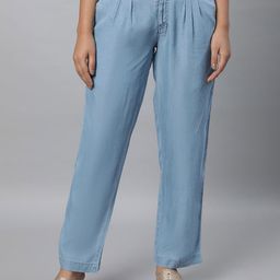 elleven Women Mid-Rise Pleated Trousers-image-72