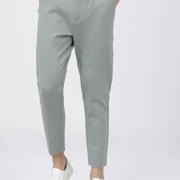 HIGHLANDER Men Green Slim Fit Chinos Trousers-image-71
