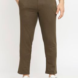 Basics Men Tapered Fit Cotton Trousers-picture-48