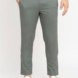 Basics Men Tapered Fit Cotton Trousers-picture-44
