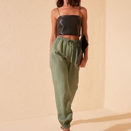 Trendyol Women Green Joggers Trousers-image-61