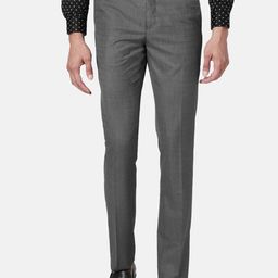 BYFORD by Pantaloons Men Grey Slim Fit Low-Rise Trousers-picture-11