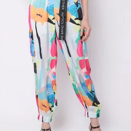 Vero Moda Women Abstract Printed High-Rise Cargo Trousers-image-60