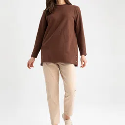DeFacto Women Mid Rise Pure Cotton Trousers-image-88