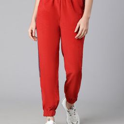 Oxolloxo Women Red Joggers Trousers-image-98