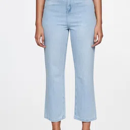 AND Women Mid-Rise Straight Fit Pure Cotton Jeans-image-99