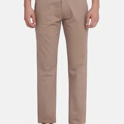 TAHVO Men Camel Brown Comfort Chinos Trousers-image-51