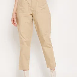 Madame Women Mid-Rise Pure Cotton Trousers-image-97