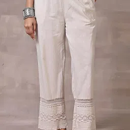 Lakshita Women Smart Straight Fit Easy Wash Parallel Trousers with Hem Detail-image-26