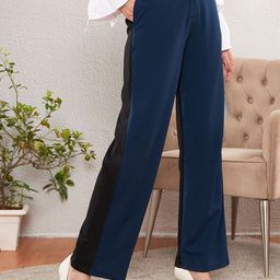 SASSAFRAS worklyf Women High-Rise Knitted Easy Wash Straight Fit Trousers-image-65