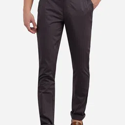 JADE BLUE Men Grey Printed Custom Trousers-image-45