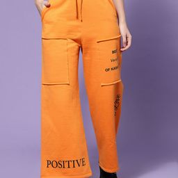 KASSUALLY Typography Loose Fit Cargos Trousers-image-33