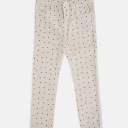 Pantaloons Junior Girls Beige Regular Fit Printed Trousers-picture-0