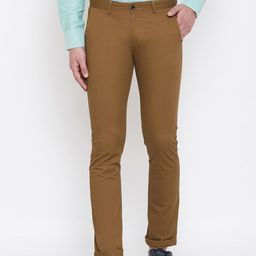 Duke Men Khaki Slim Fit Trousers-image-48