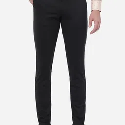 JB STUDIO Men Checked Slim Fit Cotton Formal Trousers-image-86