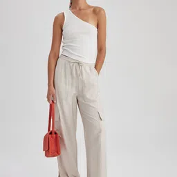 DeFacto Women Mid-Rise Parallel Trousers-image-53
