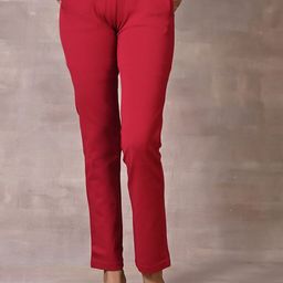 Lakshita Women Smart Skinny Fit Mid-Rise Easy Wash Cigarette Trousers-image-45