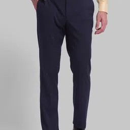Park Avenue Men Grey Slim Fit Formal Trousers-picture-13
