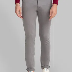 Parx Men Grey Tapered Fit Trousers-image-29