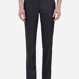 JB STUDIO Men Blue Custom Slim Fit Trousers-image-96