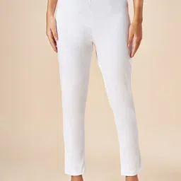 AKKRITI BY PANTALOONS Women Slim Fit Mid-Rise Trousers-picture-35