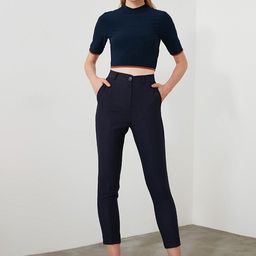 Trendyol Women Navy Blue Trousers-image-83