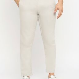Basics Men Mid-Rise Tapered Fit Linen Cotton Trouser-image-53