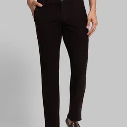 Parx Men Brown Tapered Fit Chinos Trousers-picture-37