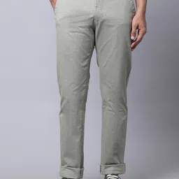 Cantabil Men Green Checked Chinos Trousers-image-24