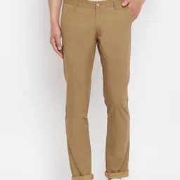 Duke Men Khaki Slim Fit Trousers-image-69