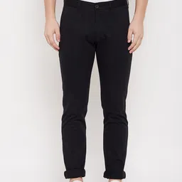 Duke Men Black Slim Fit Trousers-image-47
