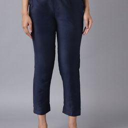 elleven Women Blue Trousers-image-46