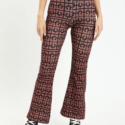BAESD Women Geometric Printed Slim Fit Wrinkle Free Bootcut Trousers-image-5