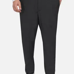 John Pride Men Plus Size Grey Formal Trousers-picture-34