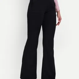 BROADSTAR Women Relaxed Flared High-Rise Non Iron Bootcut Trousers-picture-37