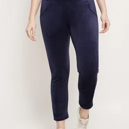 Camey Women Relaxed Slim Fit Mid Rise Non Iron Trousers-image-61