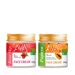 AYA Set of Papaya & Rosehip Vegan Face Cream - 100 g each-3