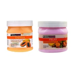 FEELHIGH Set of Fruit & Papaya Organic Face & Body Cream - 500 ml each-9