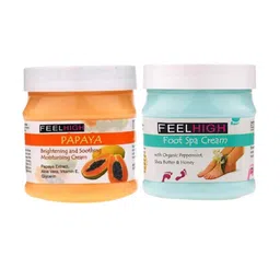 FEELHIGH Set of Papaya Skin Brightening Cream & Foot Spa Cream - 500 ml Each-17