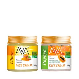 AYA Set Of 2 Paraben Free Face Cream - Ubtan & Papaya - 100g Each-2