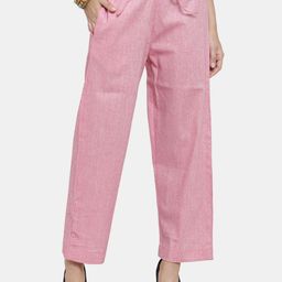Enchanted Drapes Women Pink Solid Trousers-image-33
