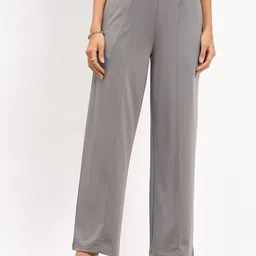 SALT ATTIRE Women Smart Straight Fit Trousers-image-52